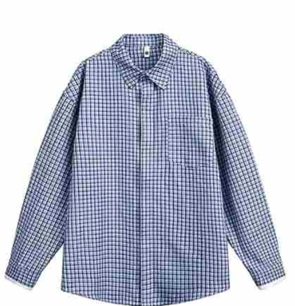 Blue Gingham Oversized Shirt